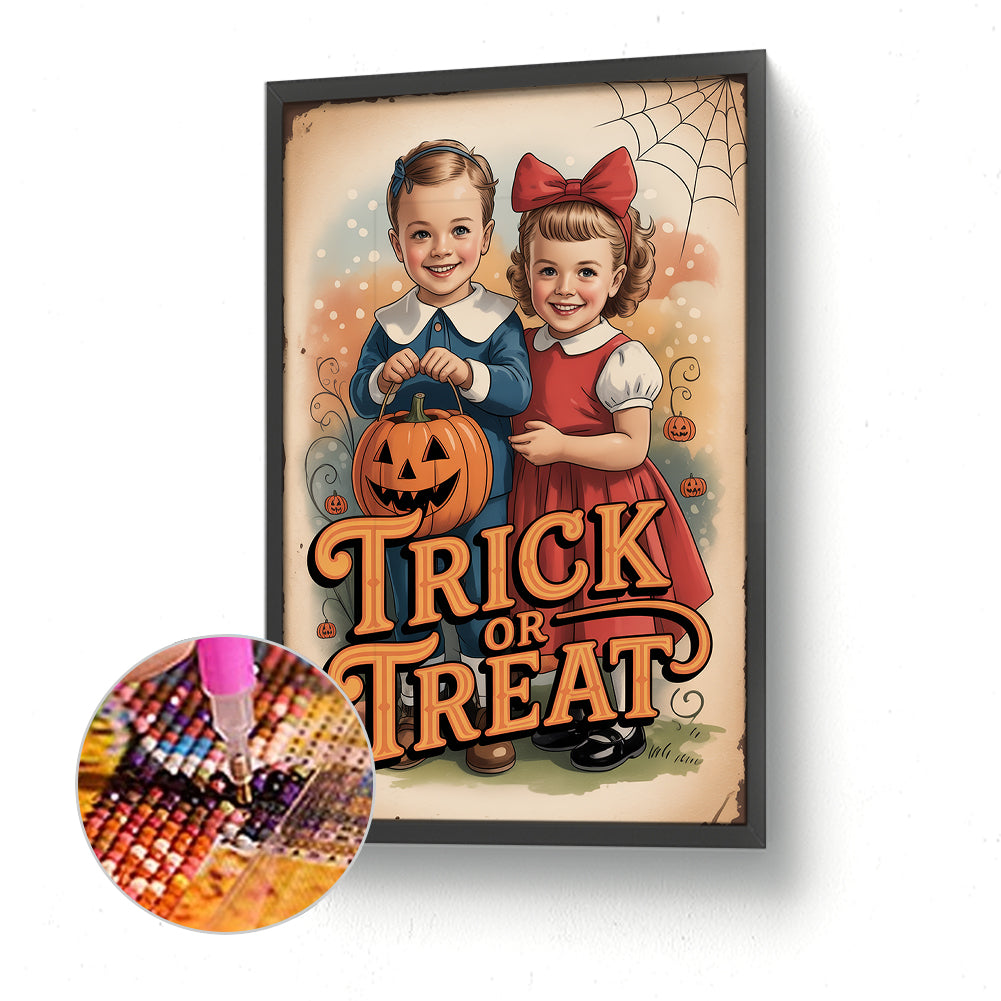 Trick Or Treat - Full Round Drill Diamond Painting 30*45CM