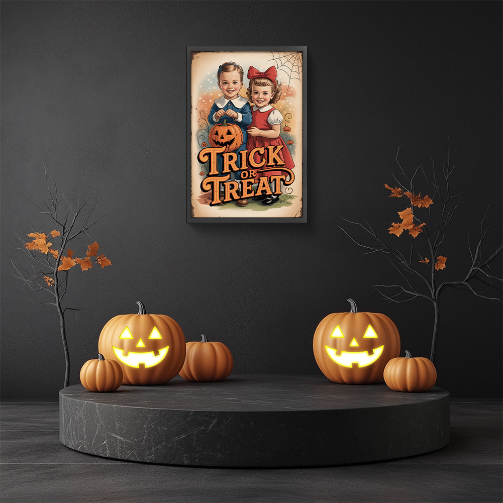 Trick Or Treat - Full Round Drill Diamond Painting 30*45CM