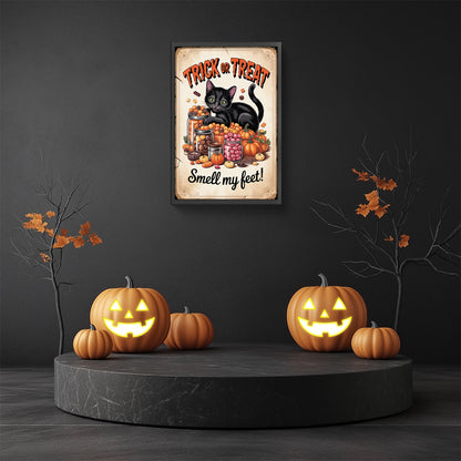 Halloween Cats - Full Round Drill Diamond Painting 30*45CM