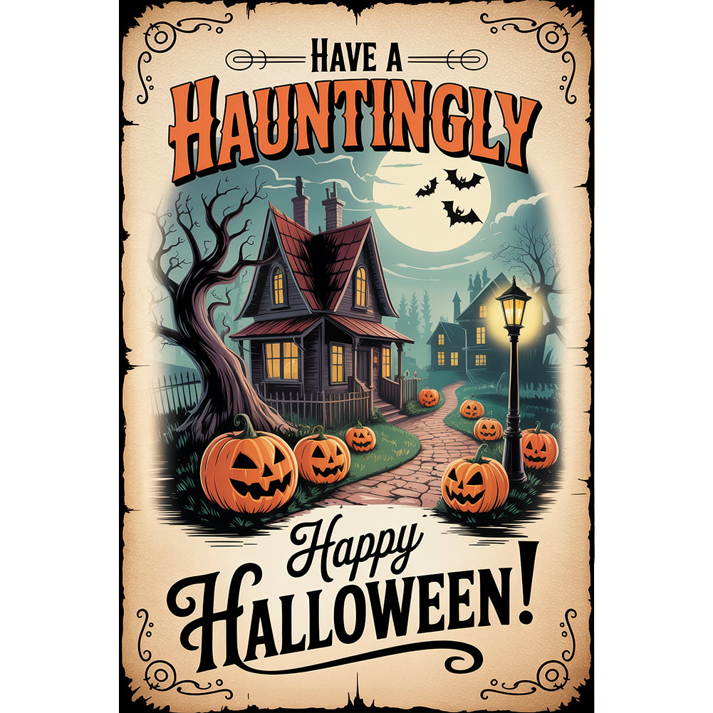 Halloween Castle - Full Round Drill Diamond Painting 30*45CM