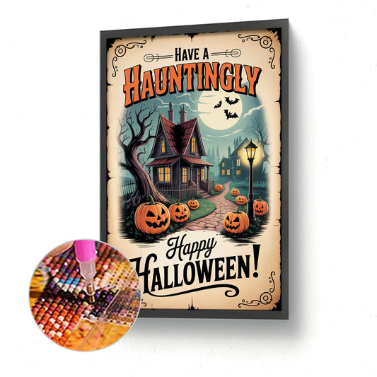 Halloween Castle - Full Round Drill Diamond Painting 30*45CM