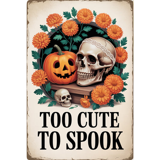 Halloween Pumpkins And Skeletons - Full Round Drill Diamond Painting 30*45CM