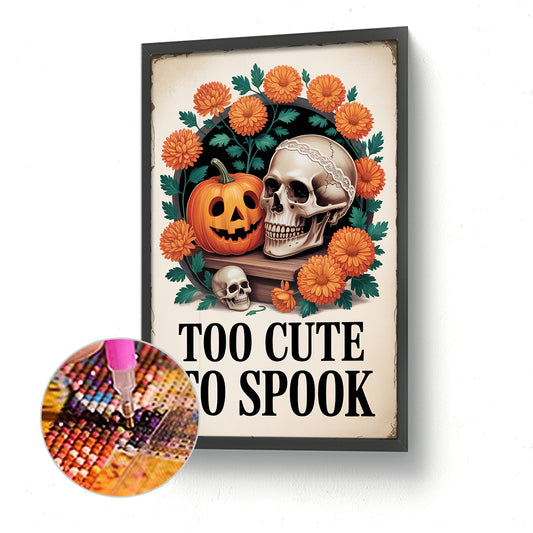 Halloween Pumpkin And Skeleton - Full Round Drill Diamond Painting 30*45CM