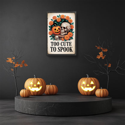 Halloween Pumpkin And Skeleton - Full Round Drill Diamond Painting 30*45CM