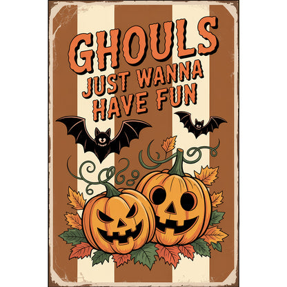 Halloween Pumpkin - Full Round Drill Diamond Painting 30*45CM