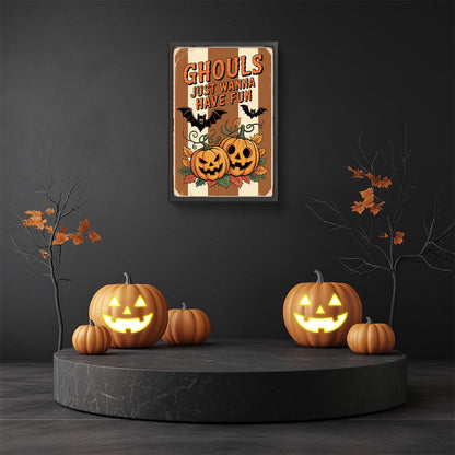 Halloween Pumpkin - Full Round Drill Diamond Painting 30*45CM