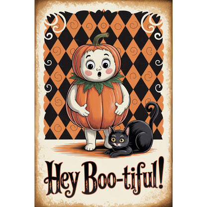 Halloween Pumpkin Elf - Full Round Drill Diamond Painting 30*45CM