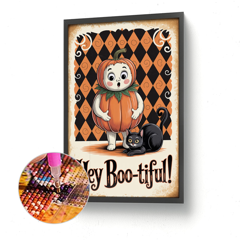 Halloween Pumpkin Elves - Full Round Drill Diamond Painting 30*45CM