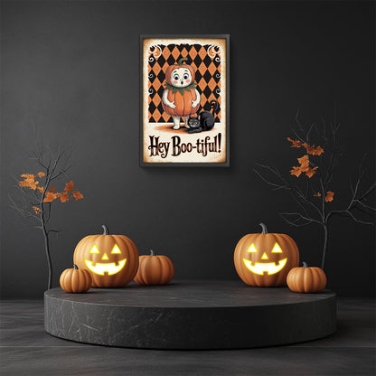 Halloween Pumpkin Elf - Full Round Drill Diamond Painting 30*45CM