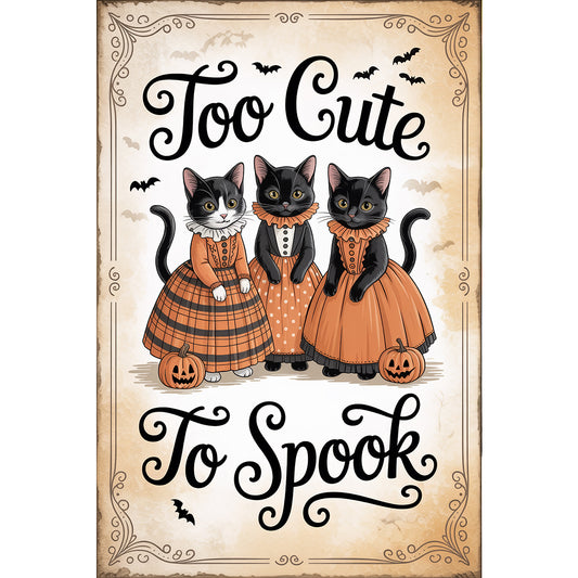 Halloween Cats - Full Round Drill Diamond Painting 30*45CM