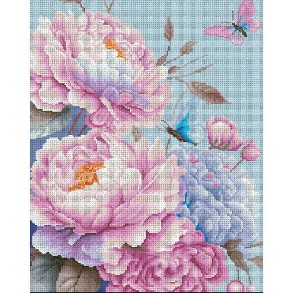 Healing Peonies - 11CT Stamped Cross Stitch 50*60CM(Mona Lisa Brand)