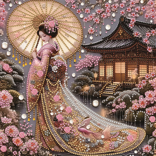 Japanese Girl - Special Shaped Drill Diamond Painting 30*30CM