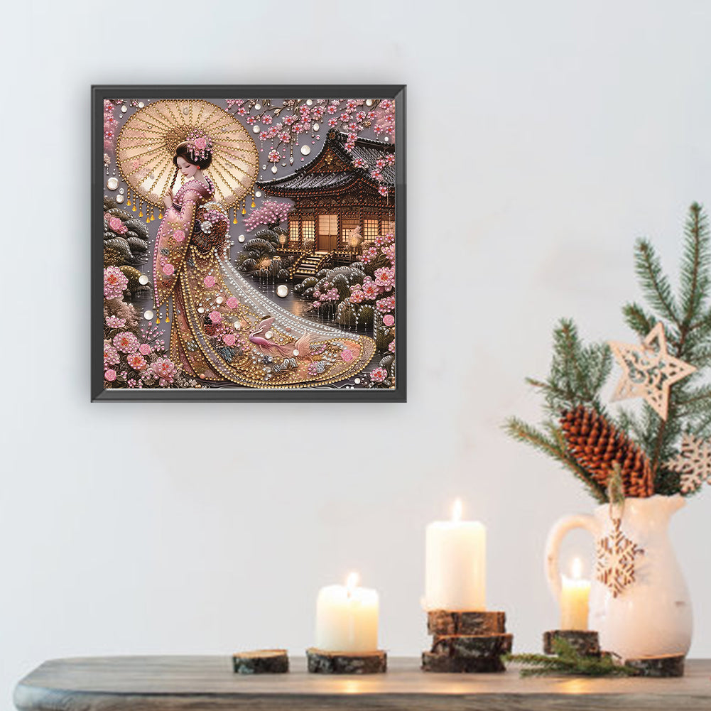 Japanese Girl - Special Shaped Drill Diamond Painting 30*30CM