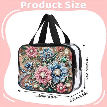 DIY Diamond Art Rhinestone Makeup Bag Crystal Transparent PVC Storage Pack Gift