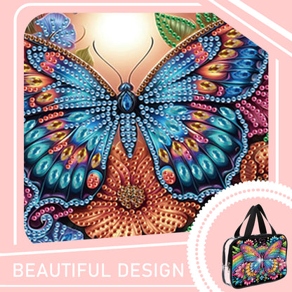 DIY Butterfly Diamond Art Rhinestone Makeup Bag Transparent PVC Storage Pack
