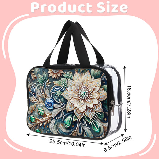 DIY Diamond Art Rhinestone Makeup Bag Crystal Transparent PVC Storage Pack Gift
