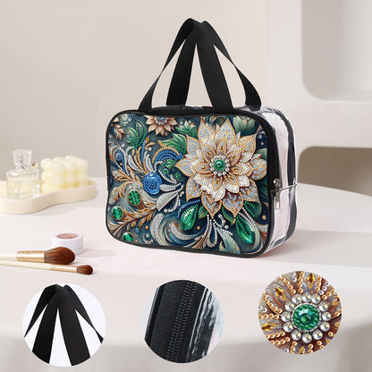 DIY Diamond Art Rhinestone Makeup Bag Crystal Transparent PVC Storage Pack Gift