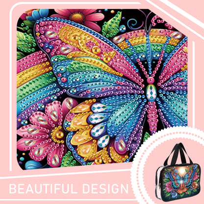 DIY Butterfly Diamond Art Rhinestone Makeup Bag Transparent PVC Storage Pack
