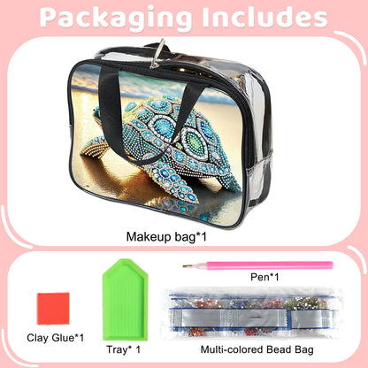 DIY Diamond Art Rhinestone Makeup Bag Crystal Transparent PVC Storage Pack Gift
