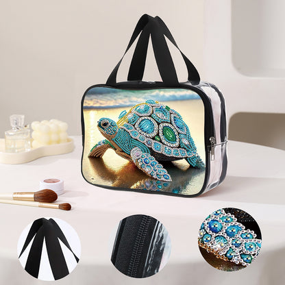 DIY Diamond Art Rhinestone Makeup Bag Crystal Transparent PVC Storage Pack Gift