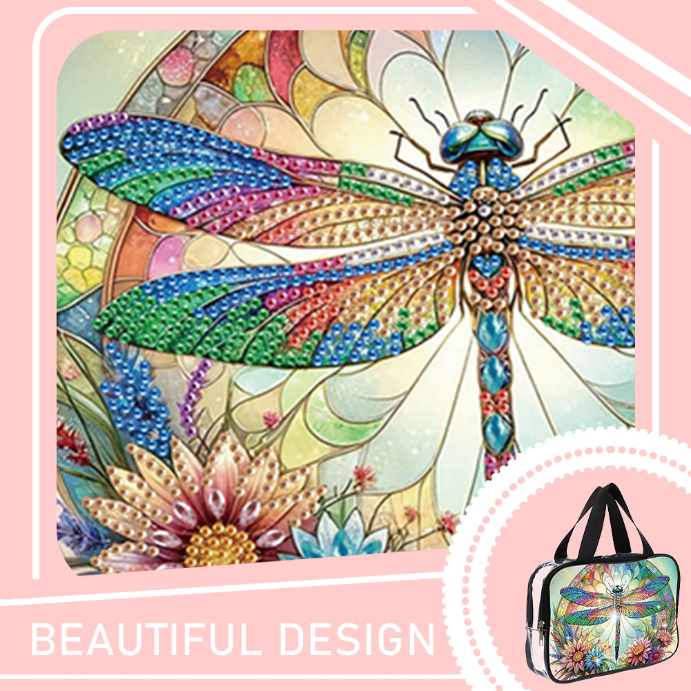 DIY Diamond Art Rhinestone Makeup Bag Crystal Transparent PVC Storage Pack Gift