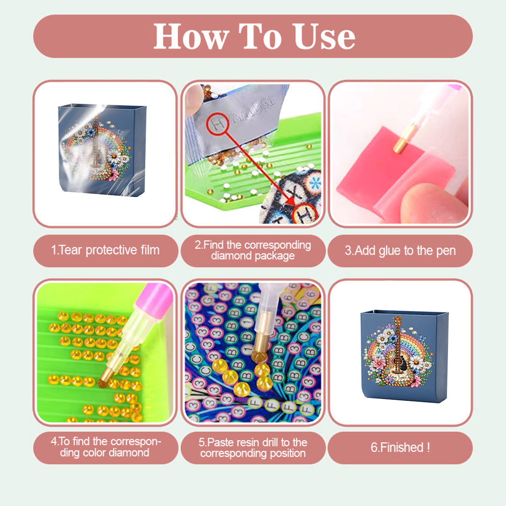 DIY Diamond Painting Kit Wall-Mounted Phone Charging Station for Home Decor