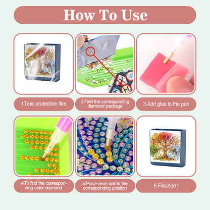 DIY Diamond Painting Kit Wall-Mounted Phone Charging Station for Home Decor