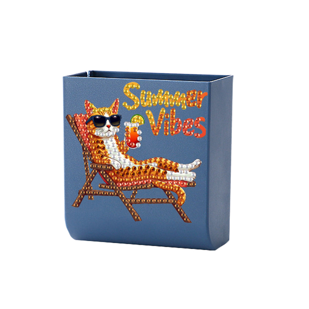 Cat DIY Diamond Painting Kit Wall-Mounted Phone Charging Station Home Decor