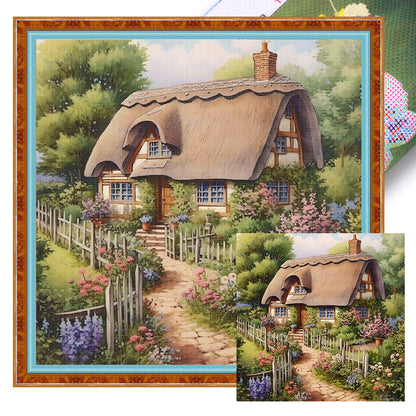 Forest Cabin - 11CT Stamped Cross Stitch 40*40CM