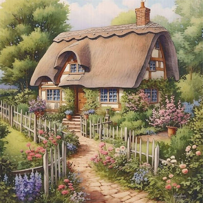 Forest Cabin - 11CT Stamped Cross Stitch 40*40CM