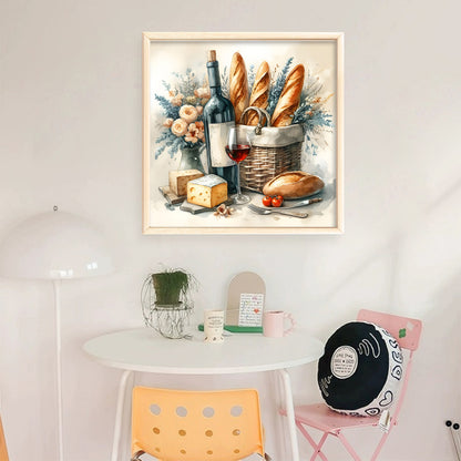 Bread And Drinks - 11CT Stamped Cross Stitch 40*40CM