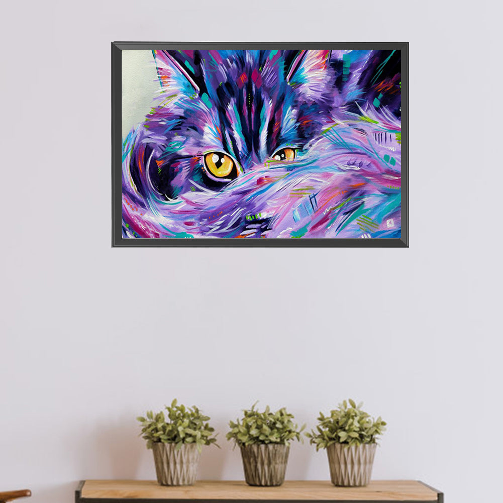 Cat - Full Square Drill Diamond Painting 60*40CM