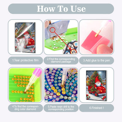 2pcs 50-Page A5 Size Diamond Painting Notebook for Adults Holiday Birthday Gift
