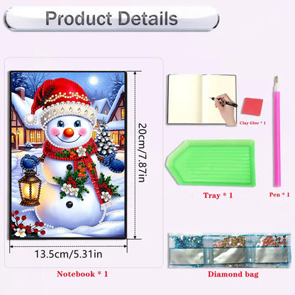2pcs 50-Page A5 Size Diamond Painting Notebook for Adults Holiday Birthday Gift