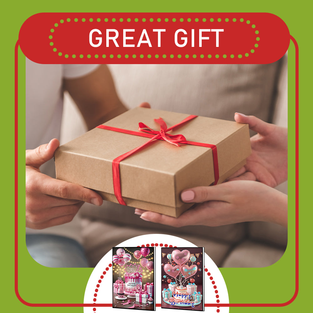2pcs 50-Page A5 Size Diamond Painting Notebook for Adults Holiday Birthday Gift