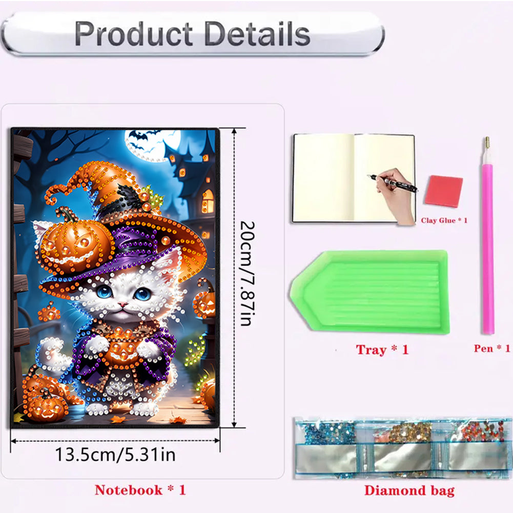 2pcs 50-Page A5 Size Diamond Painting Notebook for Adults Holiday Birthday Gift