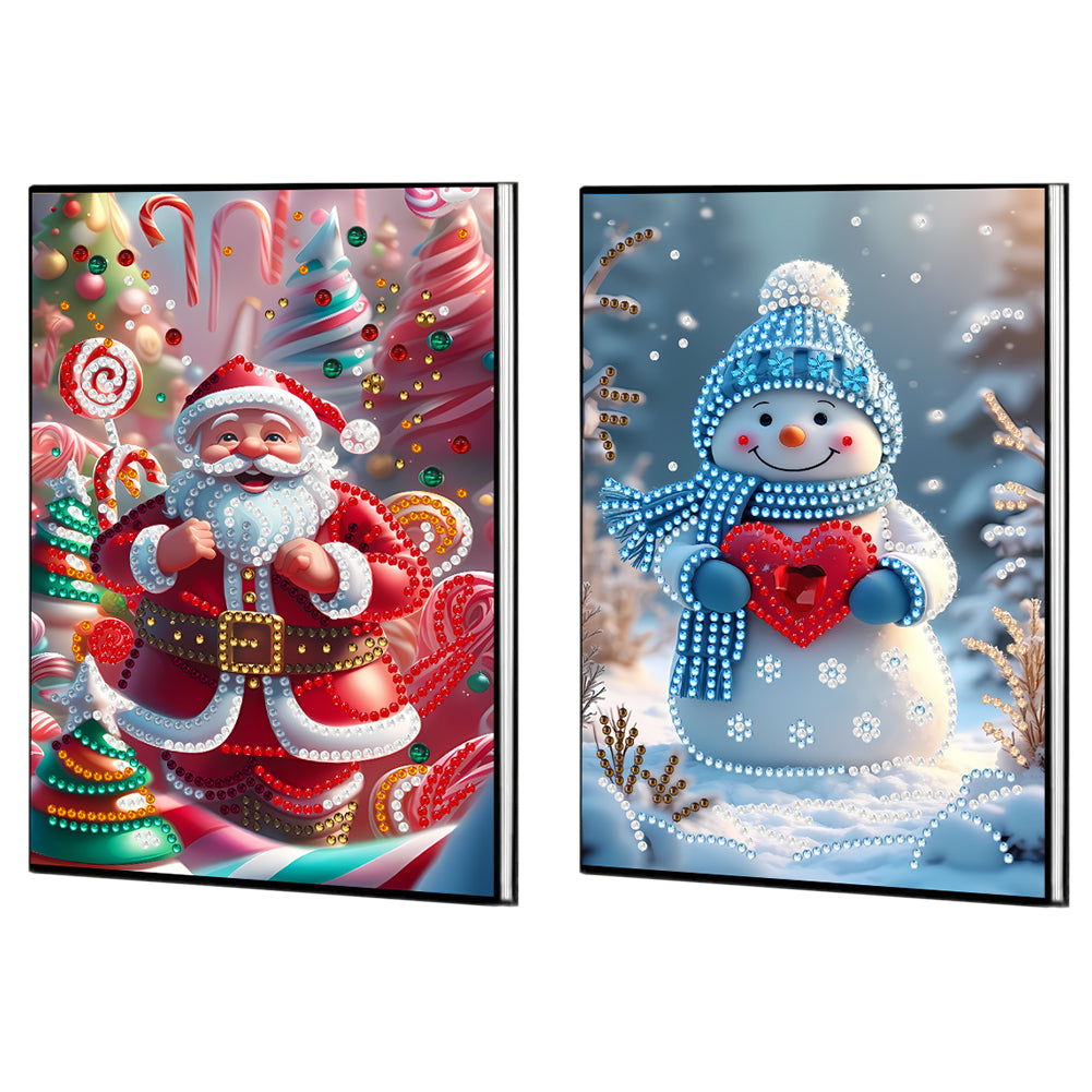 2pcs 50-Page A5 Size Diamond Painting Notebook for Adults Holiday Birthday Gift