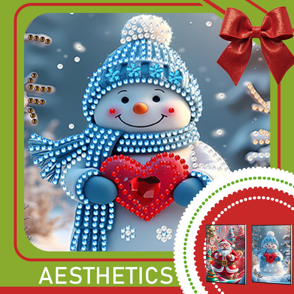 2pcs 50-Page A5 Santa Claus Snowman Diamond Painting Notebook for Adults Gift