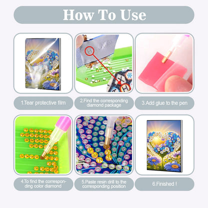 2pcs 50-Page A5 Size Diamond Painting Notebook for Adults Holiday Birthday Gift