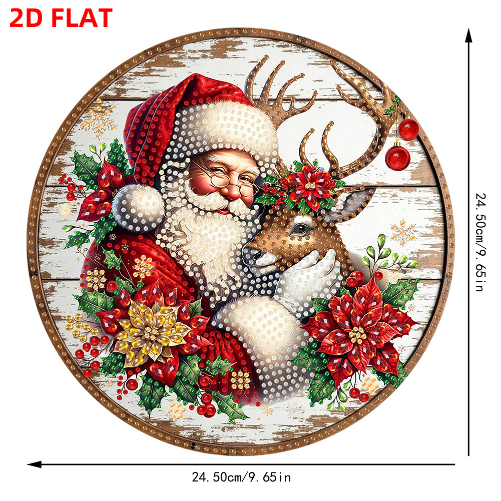 Acrylic 2D Flat DIY Christmas Diamond Art Pendant Wall Decor for Home & Windows