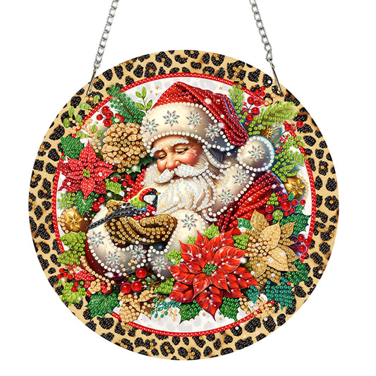 Acrylic 2D Flat DIY Christmas Diamond Art Pendant Wall Decor for Home & Windows