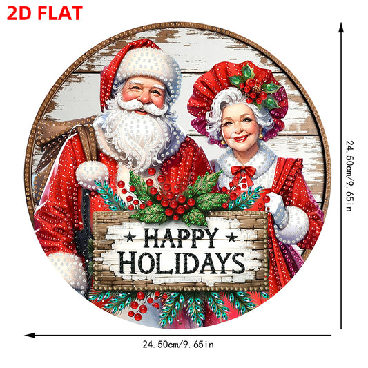 Acrylic 2D Flat DIY Christmas Diamond Art Pendant Wall Decor for Home & Windows
