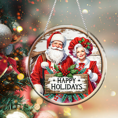 Acrylic 2D Flat DIY Christmas Diamond Art Pendant Wall Decor for Home & Windows