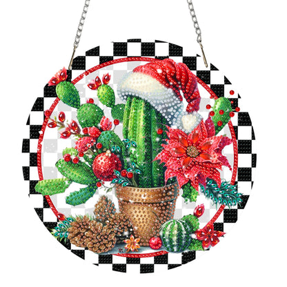 Acrylic 2D Flat DIY Christmas Diamond Art Pendant Wall Decor for Home & Windows