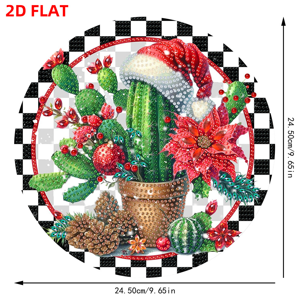 Acrylic 2D Flat DIY Christmas Diamond Art Pendant Wall Decor for Home & Windows