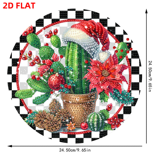 Acrylic 2D Flat DIY Christmas Diamond Art Pendant Wall Decor for Home & Windows