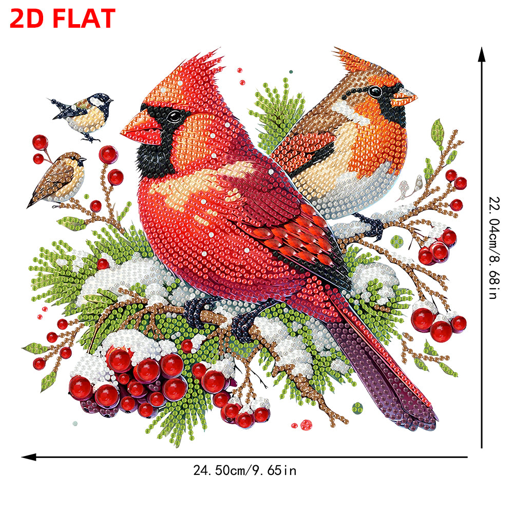Acrylic 2D Flat DIY Christmas Diamond Art Pendant Wall Decor for Home & Windows