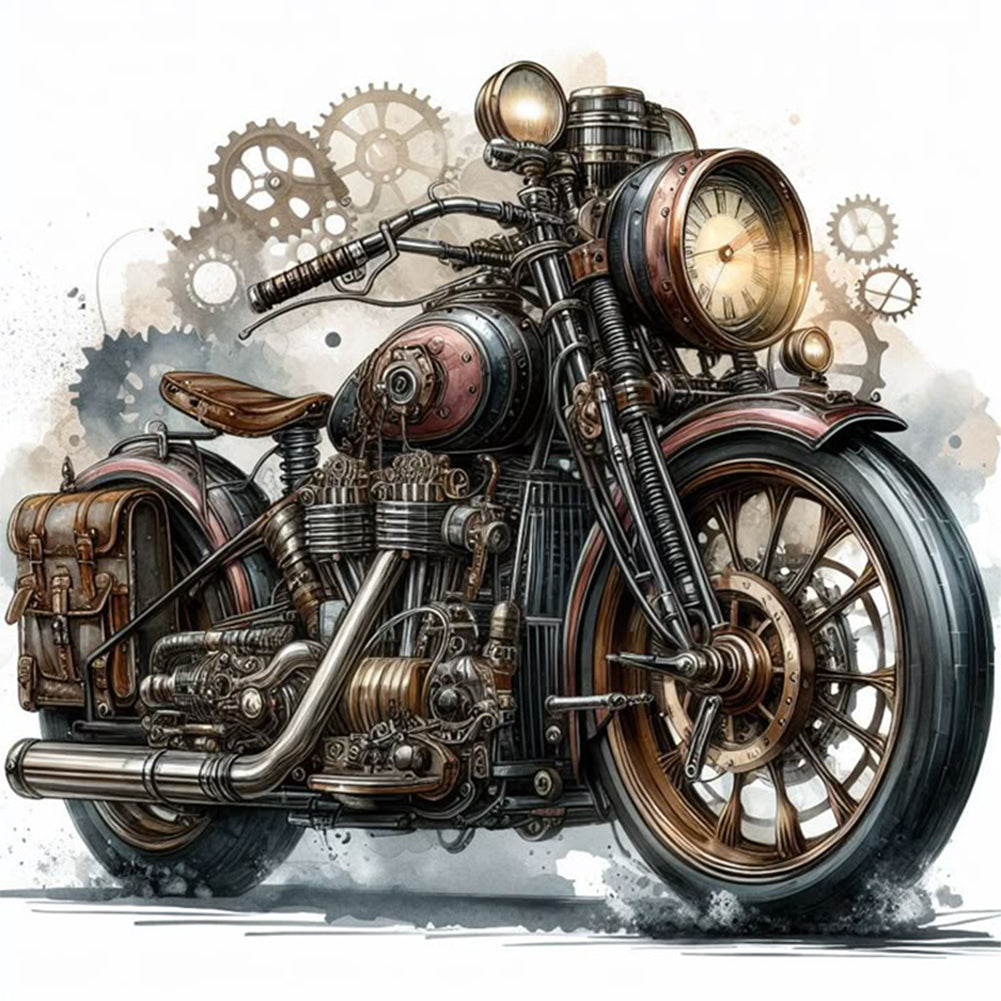 Motorcycle - 11CT Stamped Cross Stitch 40*40CM