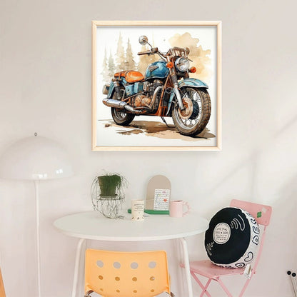 Motorcycle - 11CT Stamped Cross Stitch 40*40CM