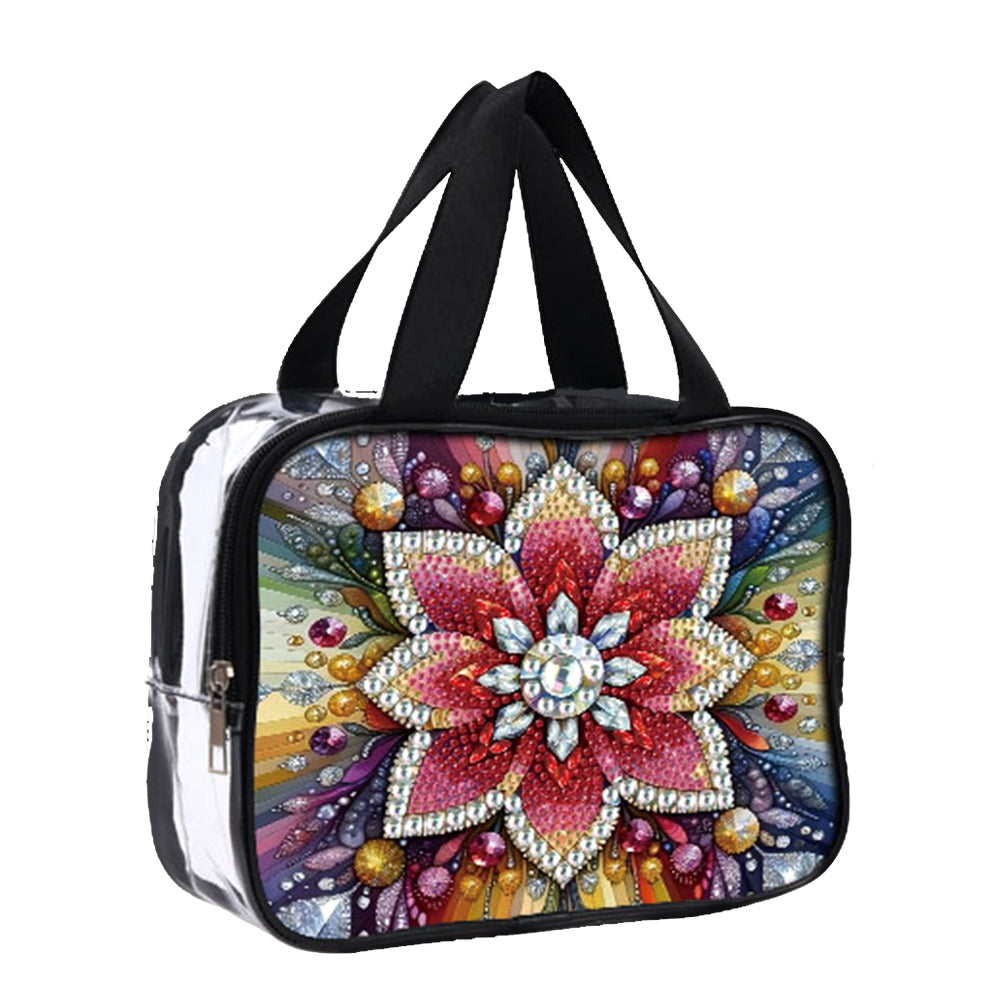 DIY Diamond Art Rhinestone Makeup Bag Crystal Transparent PVC Storage Pack Gift